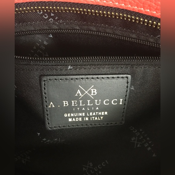 AB ASIA BELLUCCI leather Handbag. Like new, excellent condition. Red tomatoe. - Picture 11 of 13